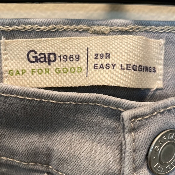 Gap Stretch Easy Leggings Size 29R in Good Used Condition Light Gray - Picture 5 of 9